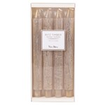 Ritz Taper Candle - Light Grey With Gold