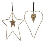 Glitter Wire Ornament