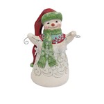 Jim Shore JS - Snowman With Long Hat Figurine - 6.5"H