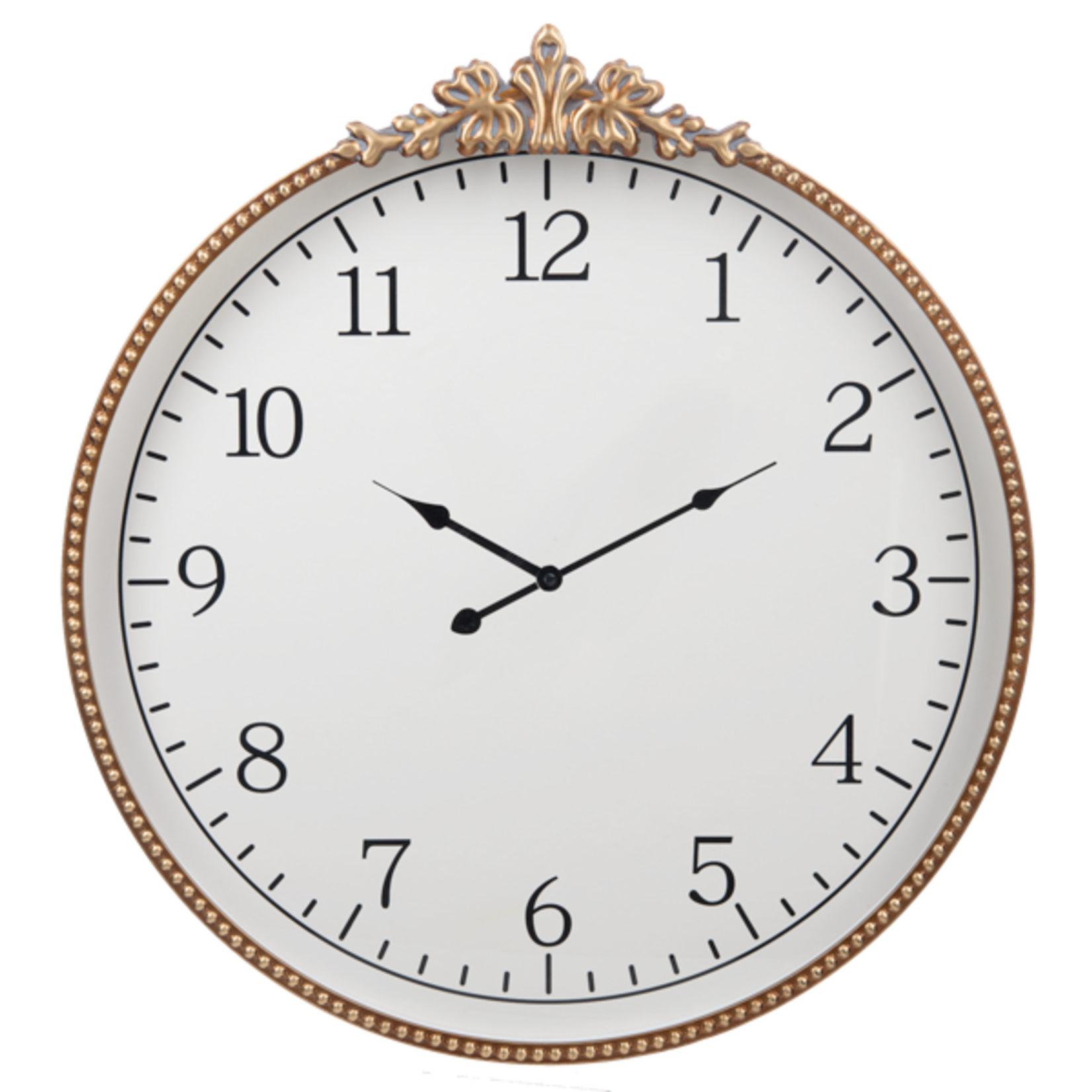 Gold Round Ornate Frame Wall Clock