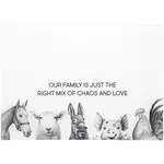 Chaos And Love Glass Cutting Board