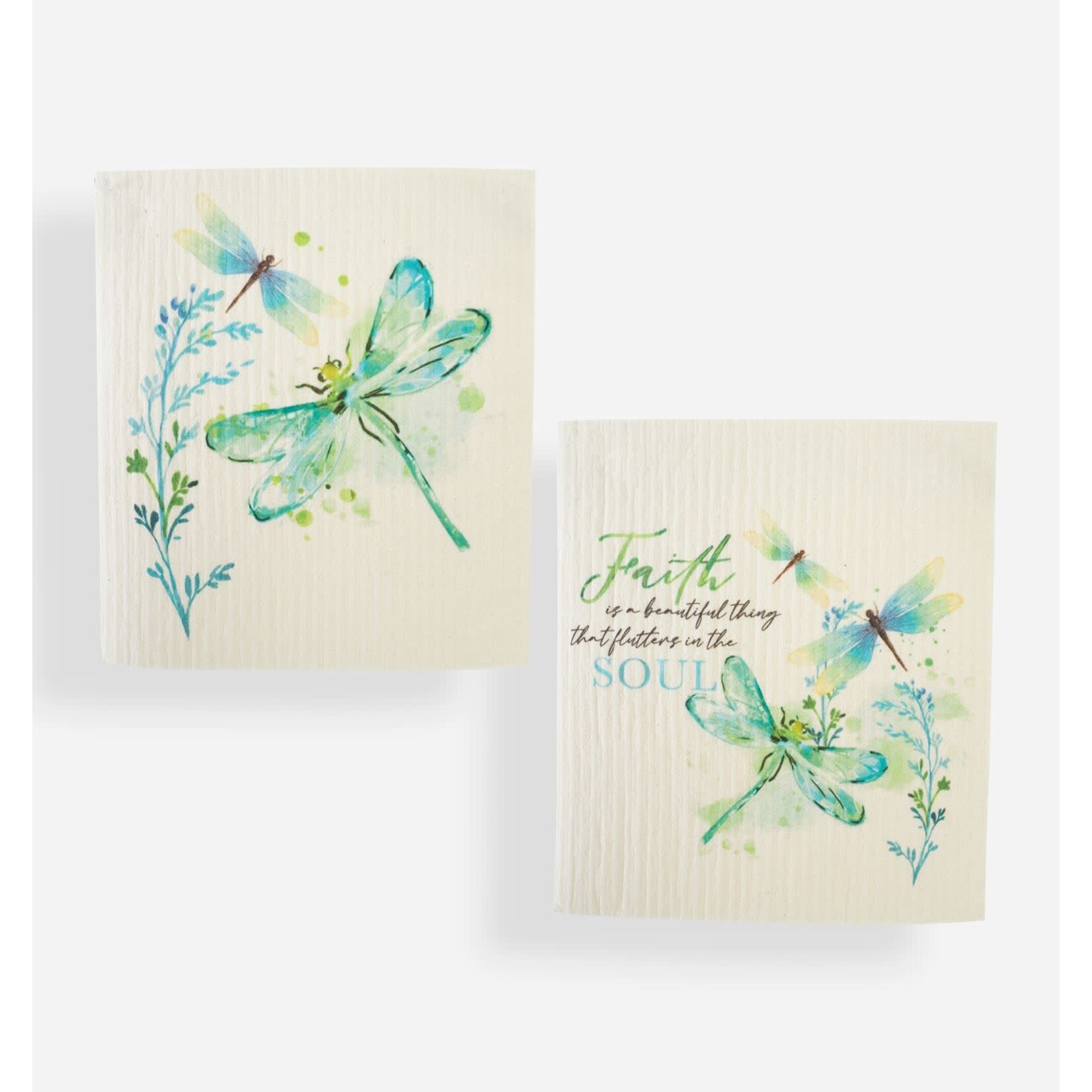 Dragonfly Design Dishcloth