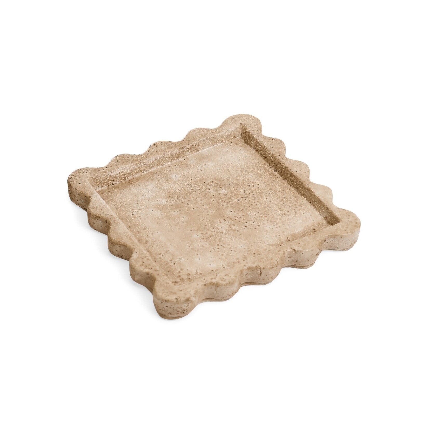 Accents De Ville Wavy Cement Tavertine Look Decor Plate