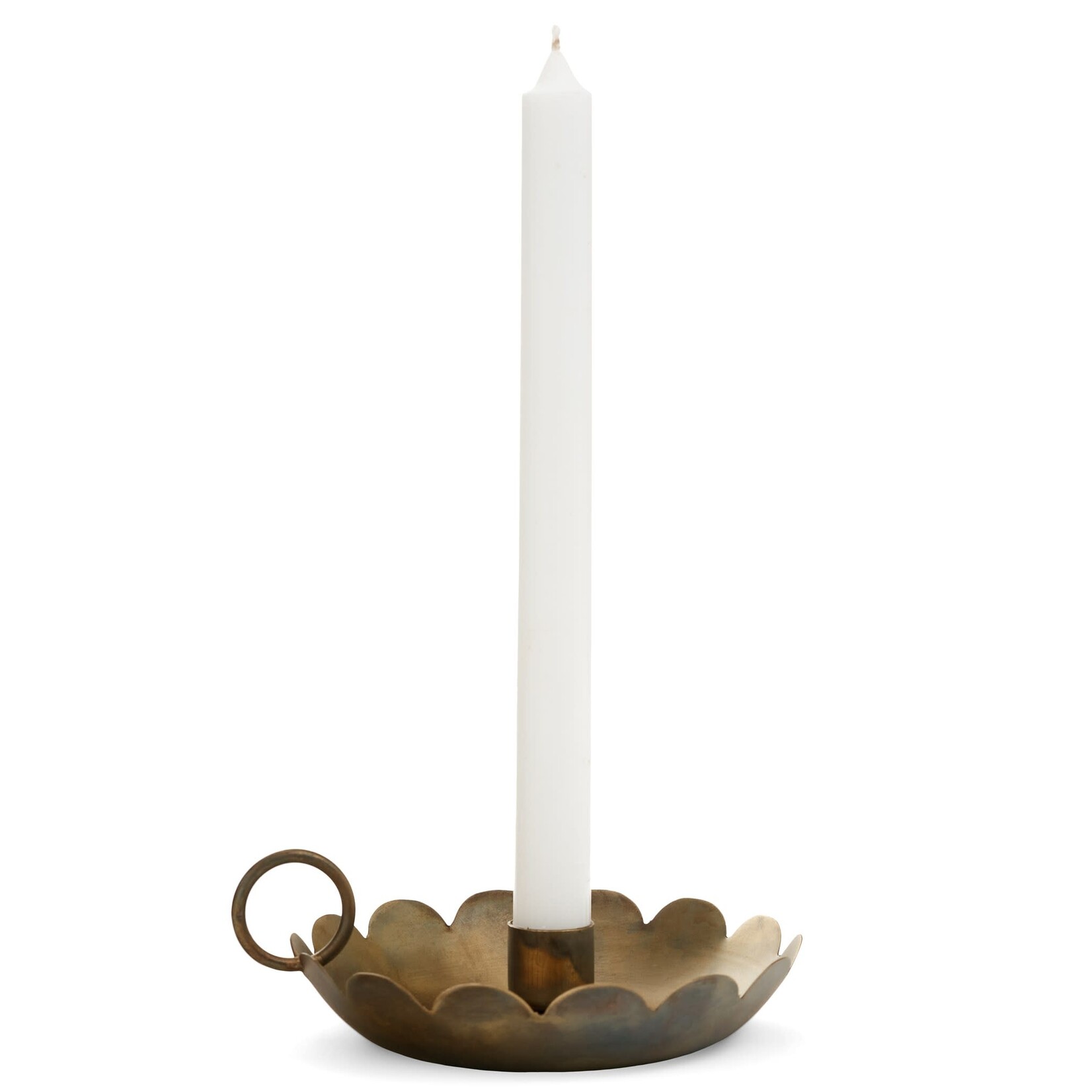 Accents De Ville Scallop Edge Iron Candle Holder