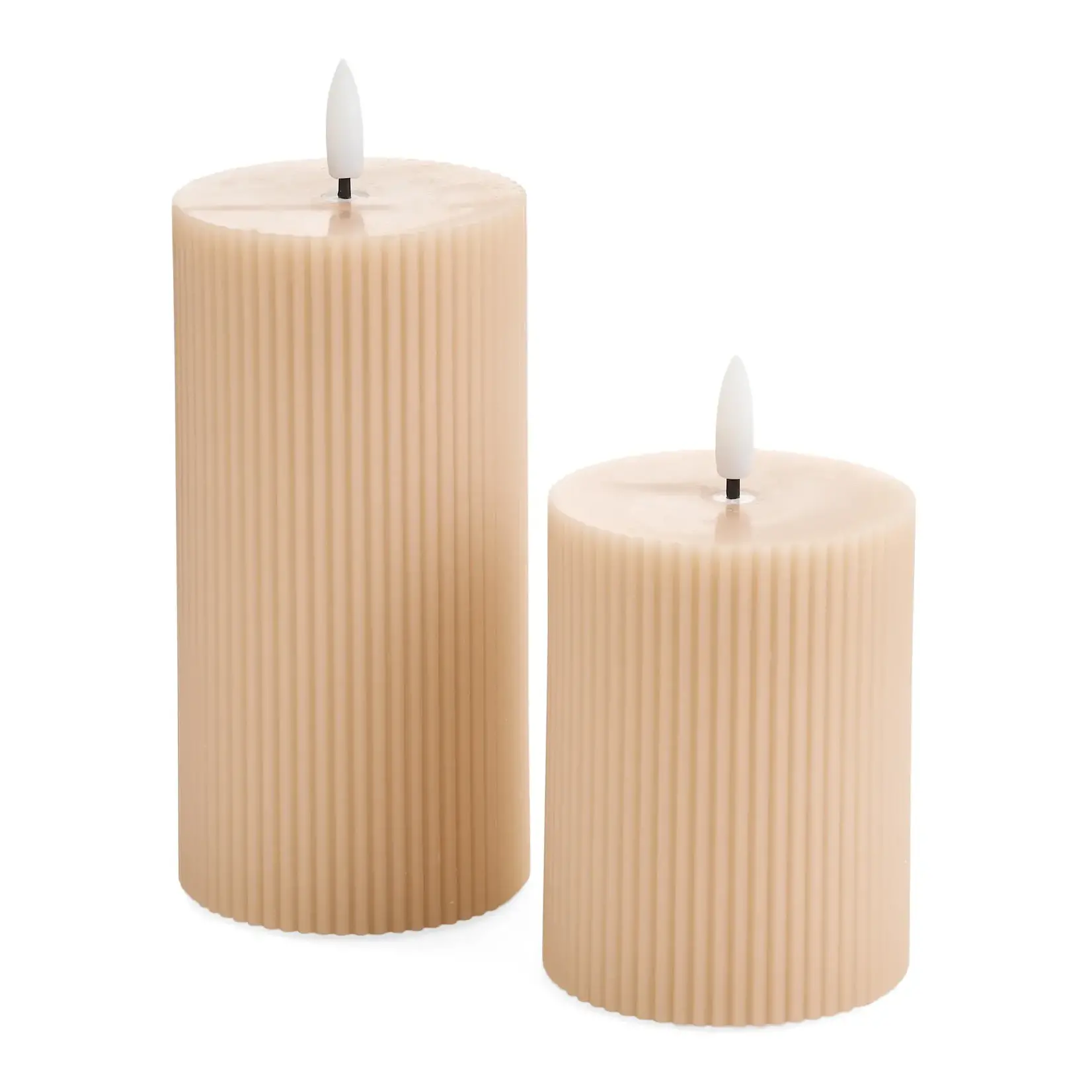 Accents De Ville LED Ribbed Pillar Candle