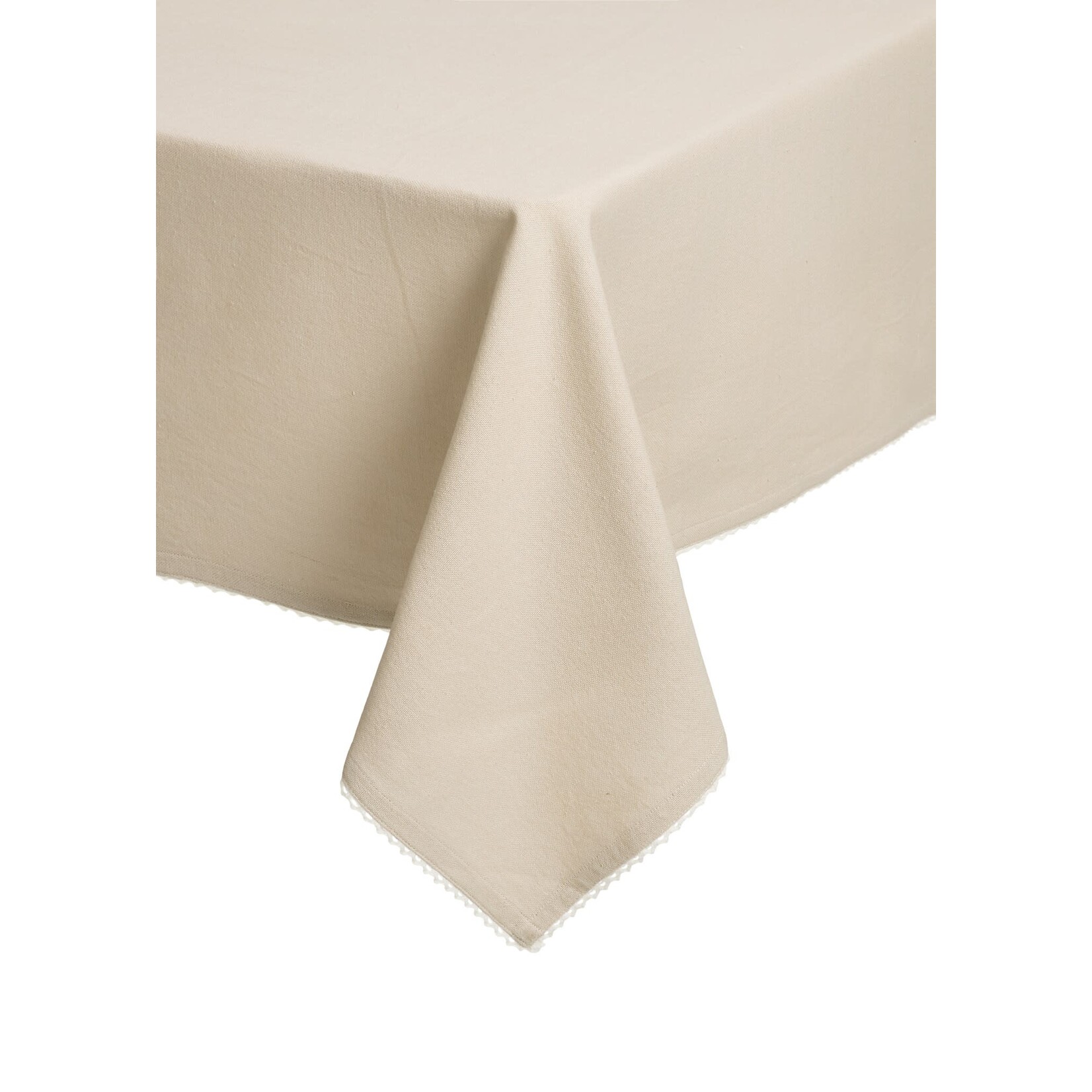 Accents De Ville Off White Cotton Tablecloth