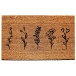 Black Floral Doormat
