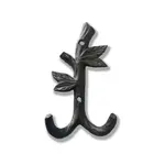 Brown Cast Iron Twig Double Hook