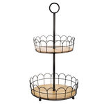 Two Tier Wirework Loop Pedestal Stand