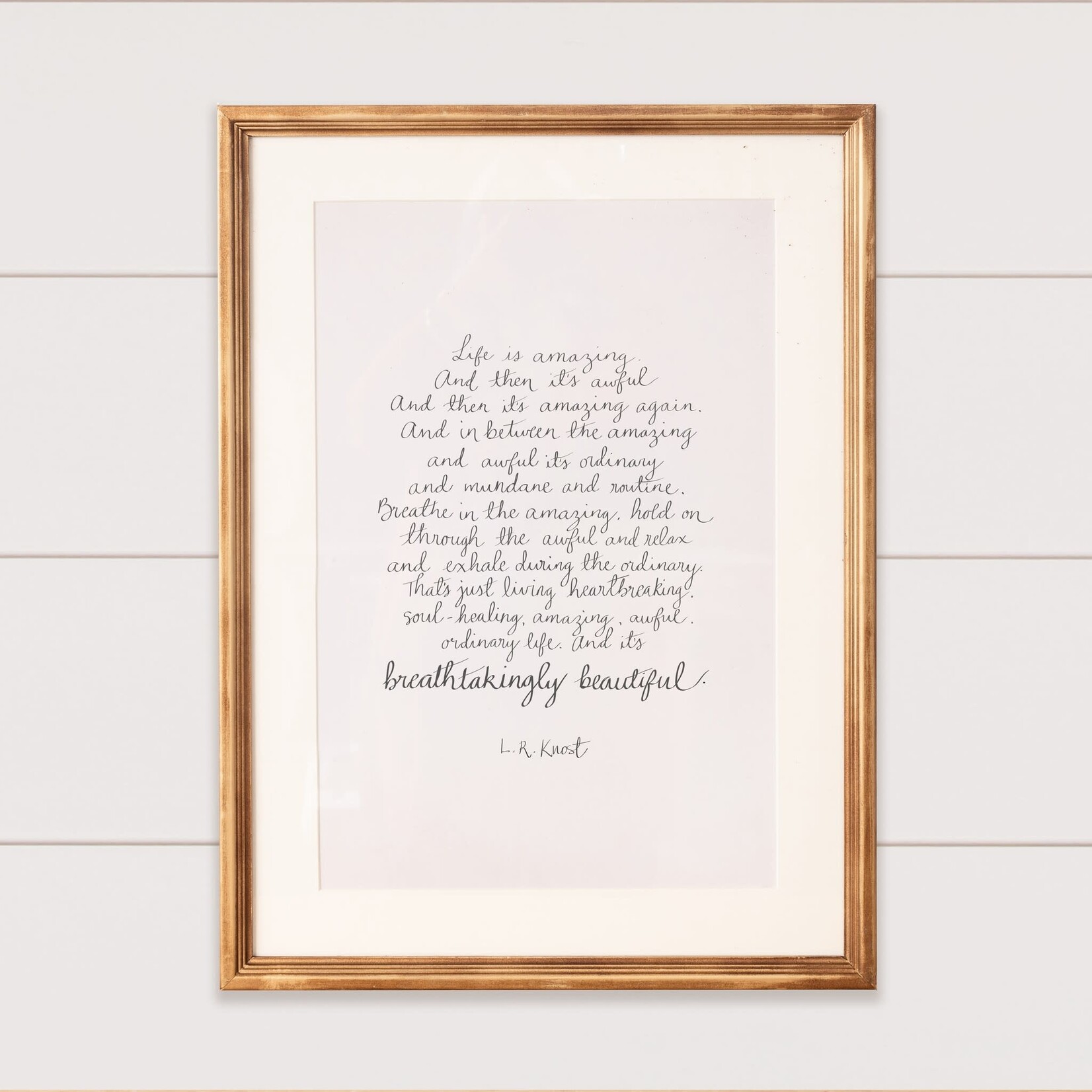Handwritten Inspirational Quote Framed Print