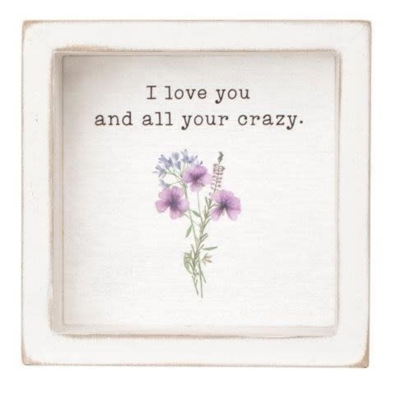 Whimsical Wildflower I Love You Shadow Box