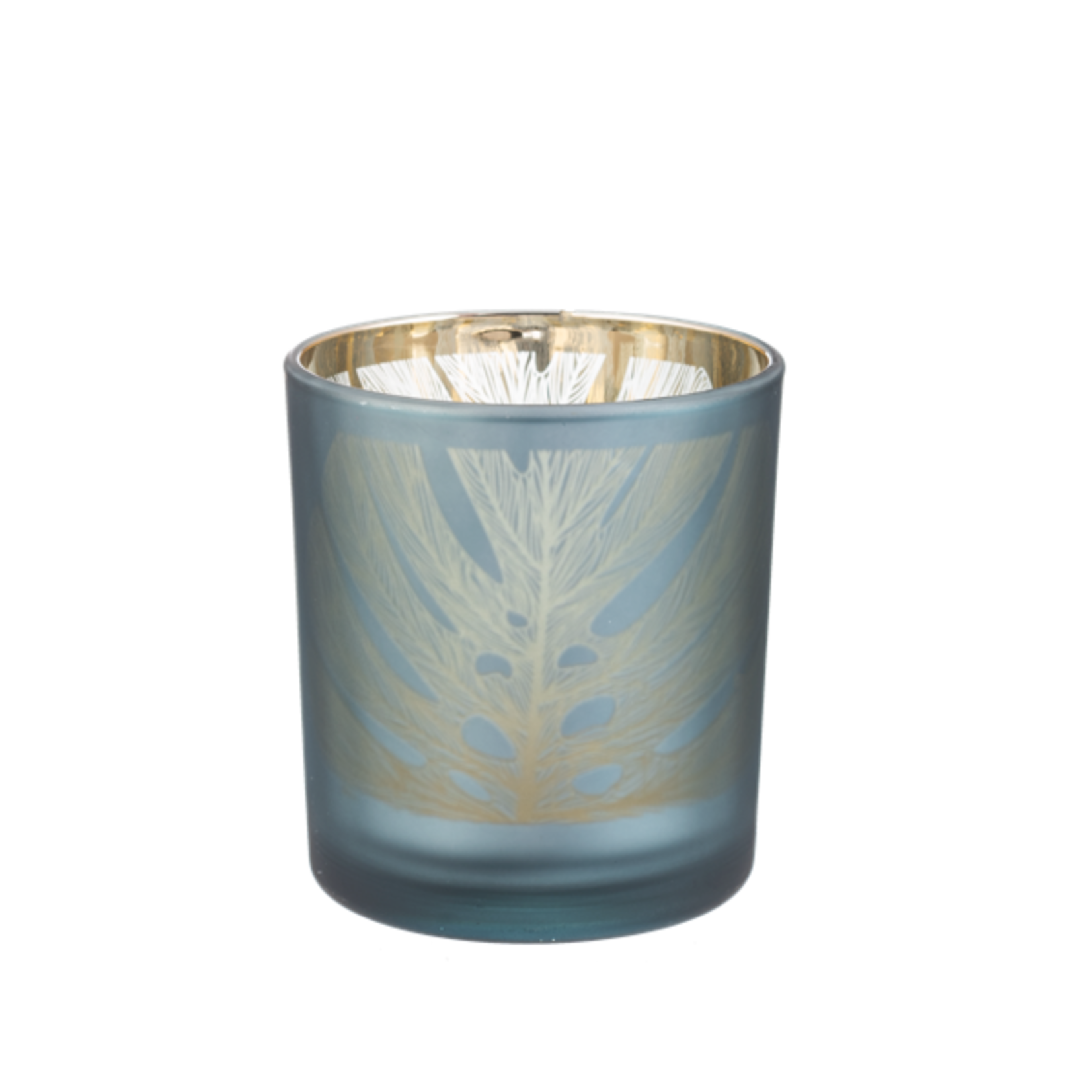 Palm Leaf Mercury Glass Tealight Holder