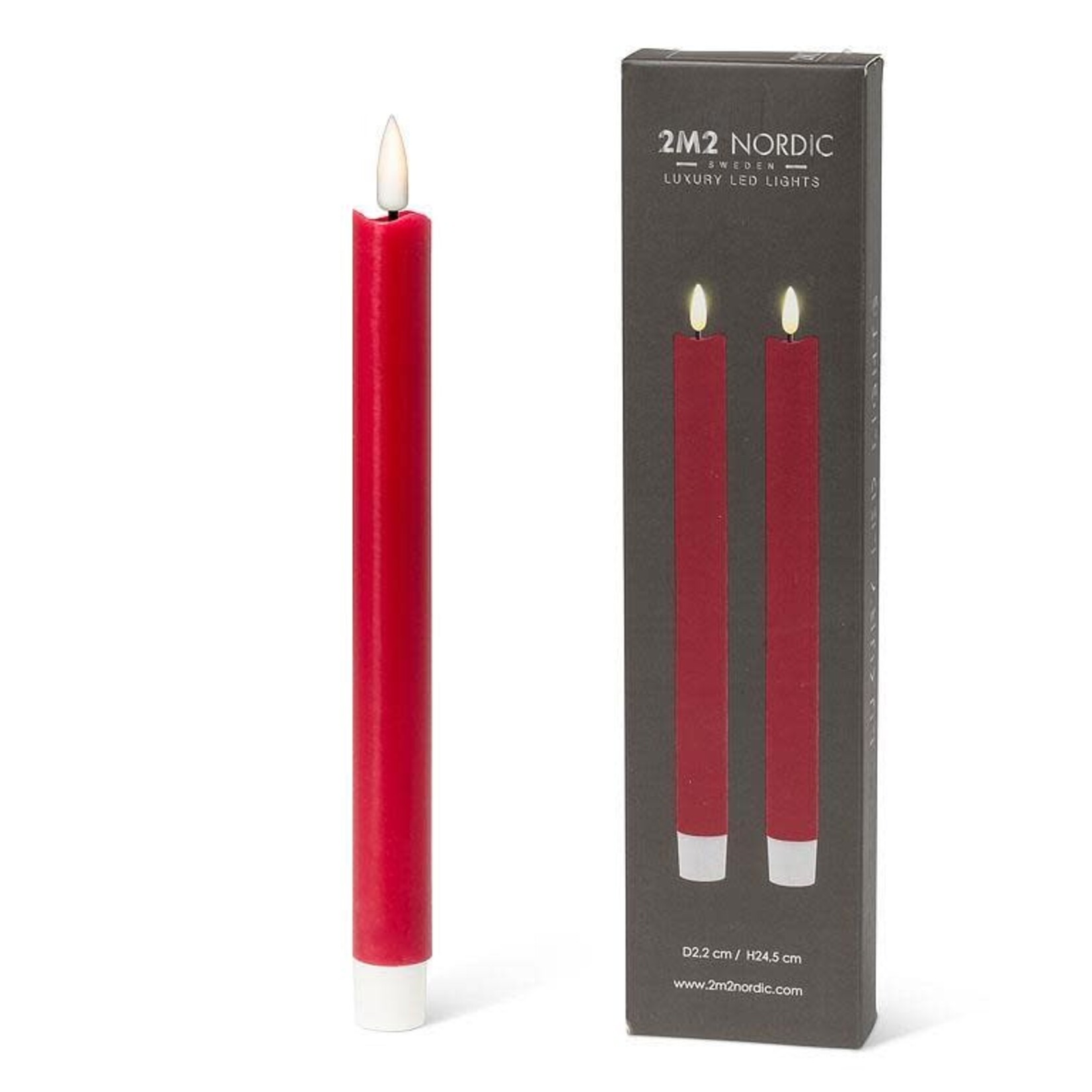 LED Red Pillar Candle