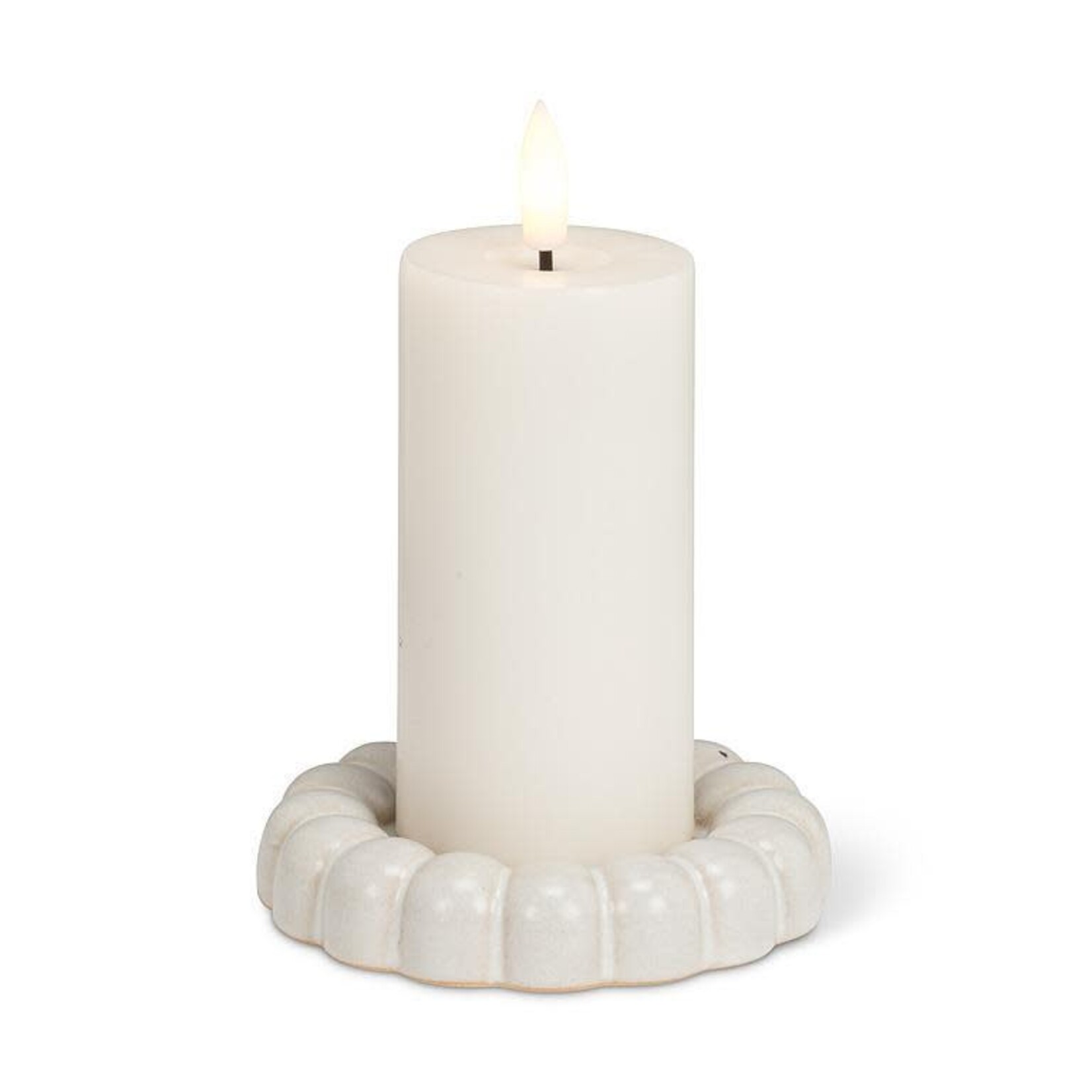 Ivory Ball Edge Candle Base