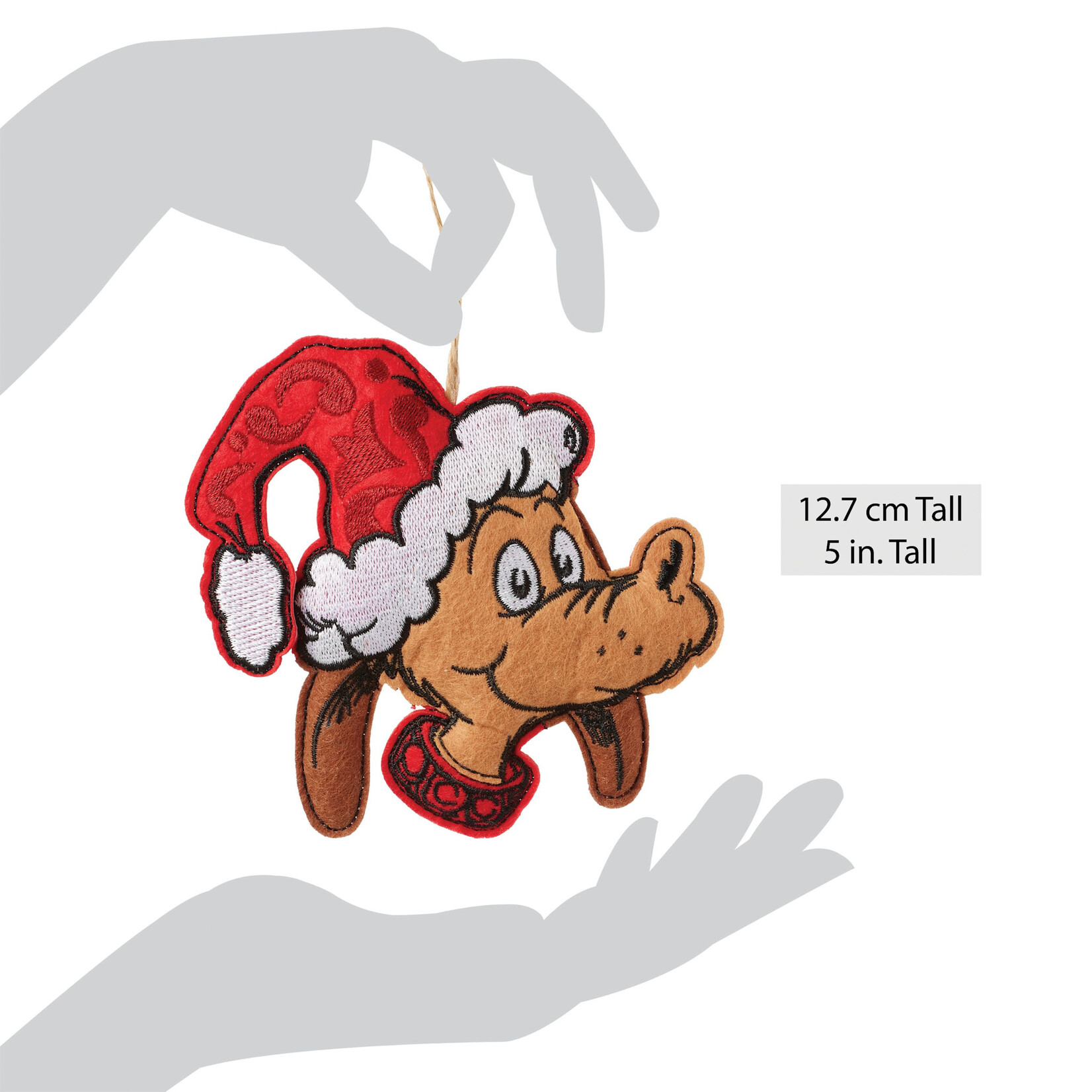 Jim Shore Jim Shore - Max In Santa Hat Felt Ornament