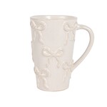 Bow Textured Stoneware Tall Mug