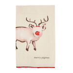 Christmas Pig Farm Towel