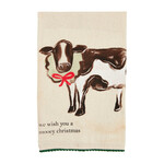 Cow Christmas Farm Towel