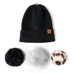 Canadian Gift Concept Black Snap To It Mix & Match Pom Hat
