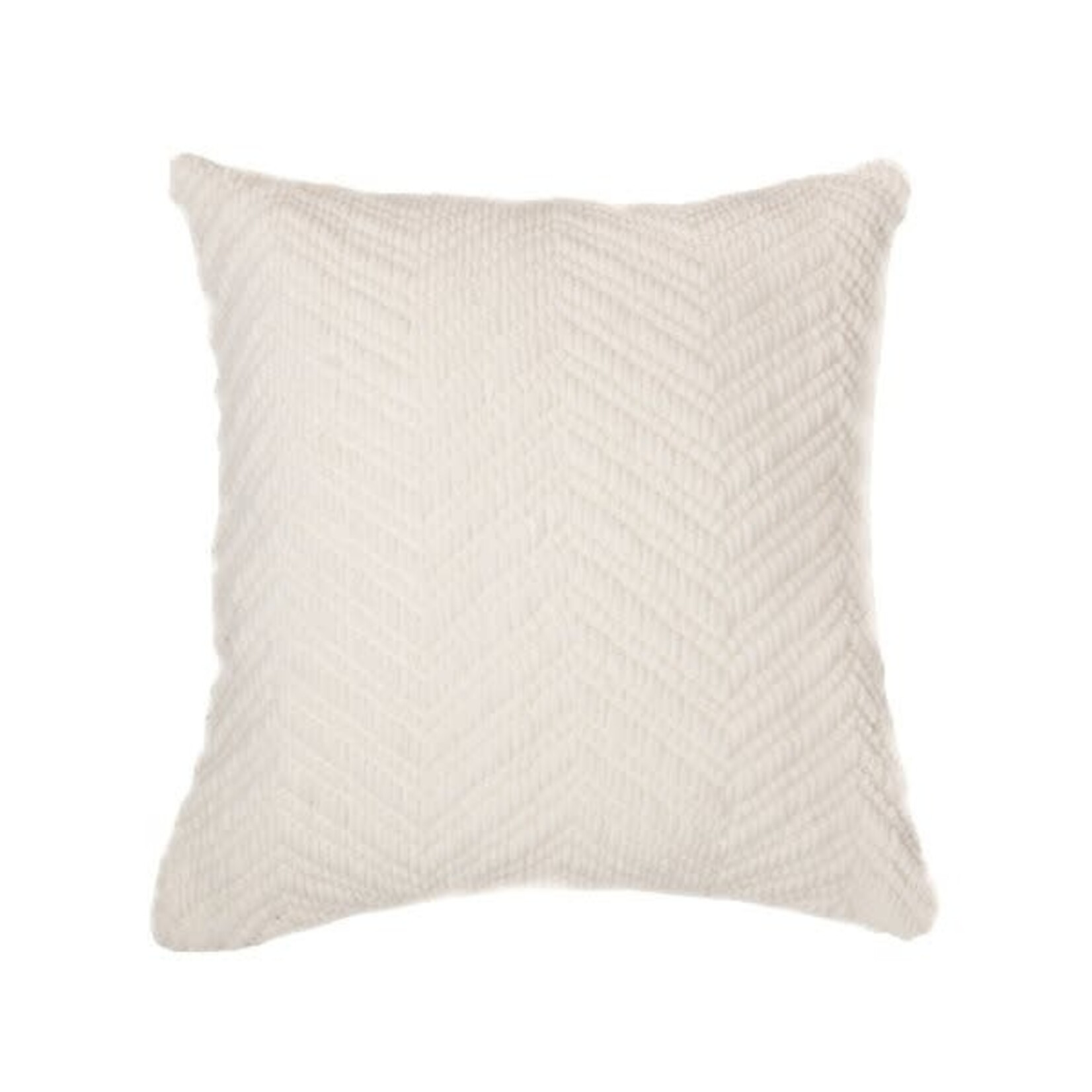 Emy Cream Chenille Decorative Pillow
