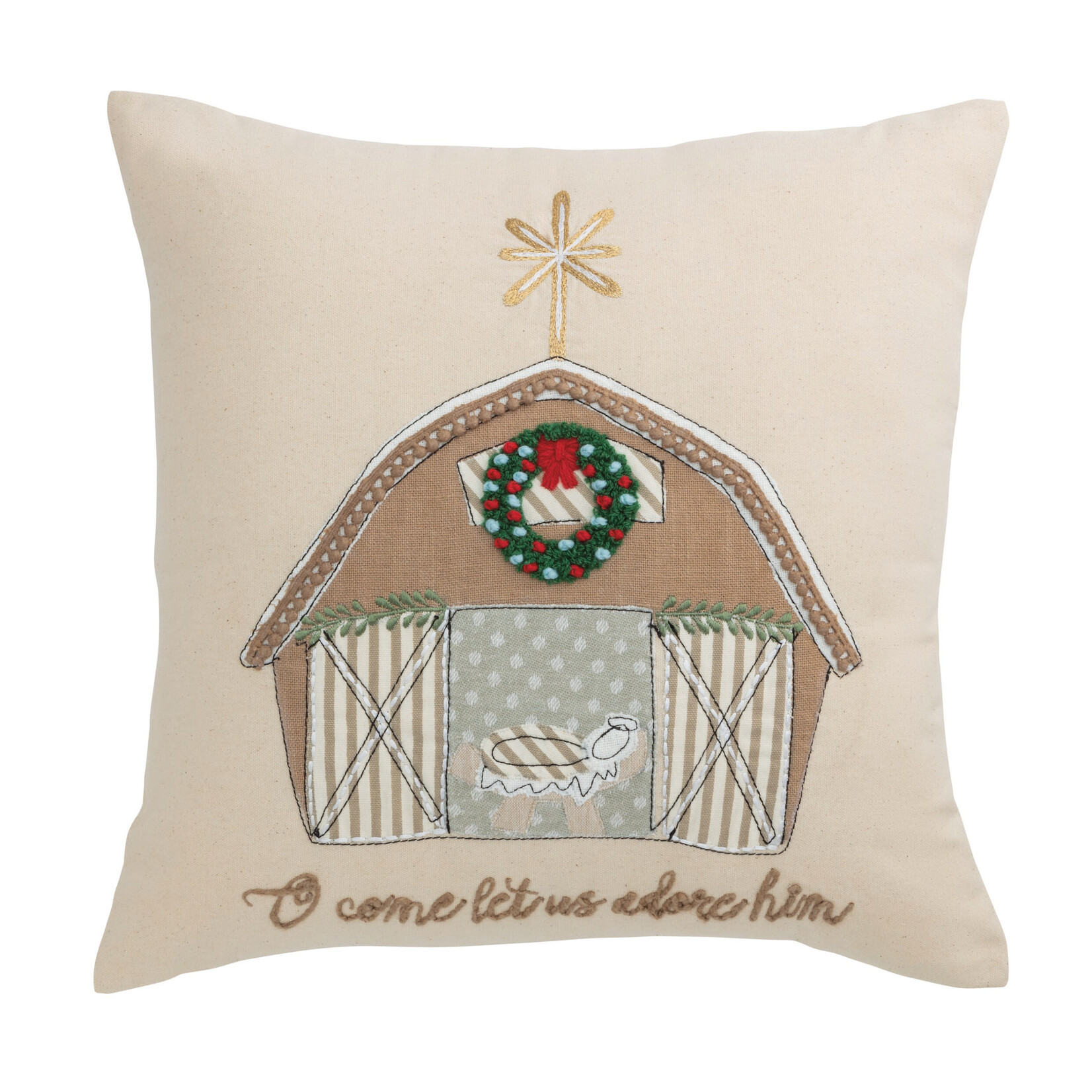 Nativity Applique Pillow