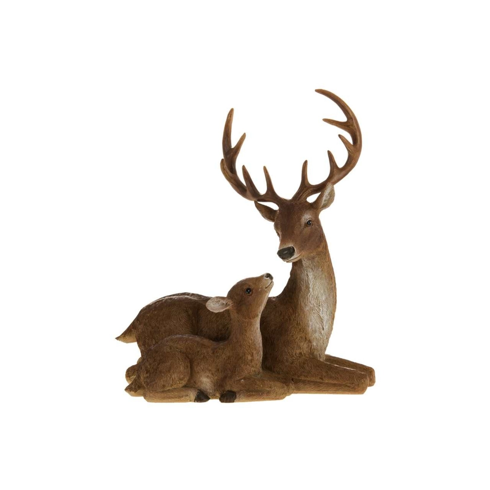 Laying Reindeer With Fawn