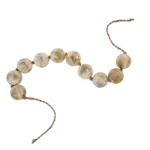 White Wooden Bead Garland