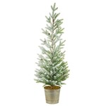 Flocked Green Spruce Tree