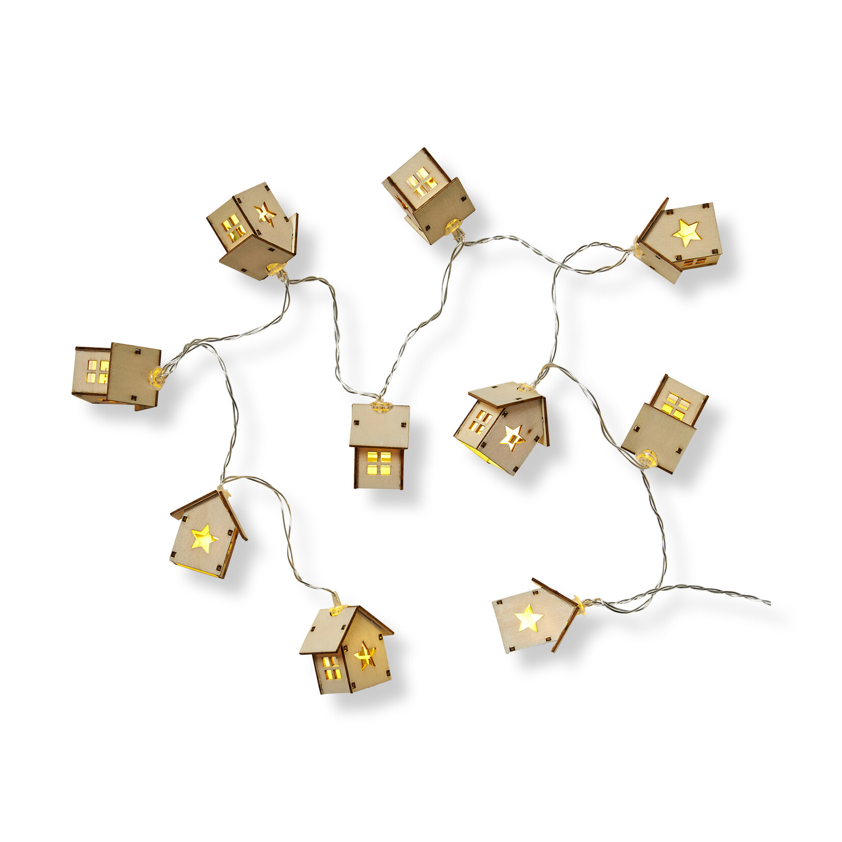 LED Wood House String Light