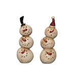 Transpac Rustic Stacking Snowman