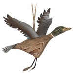 Flying Mallard Duck Ornament
