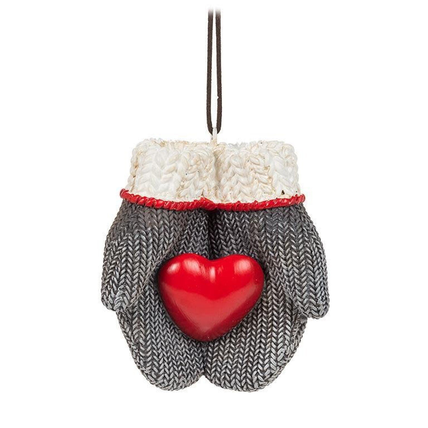 Mittens W/Heart Ornament