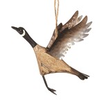 Carved Wood Flying Goose
