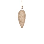 Ivory Wood Pinecone Ornament