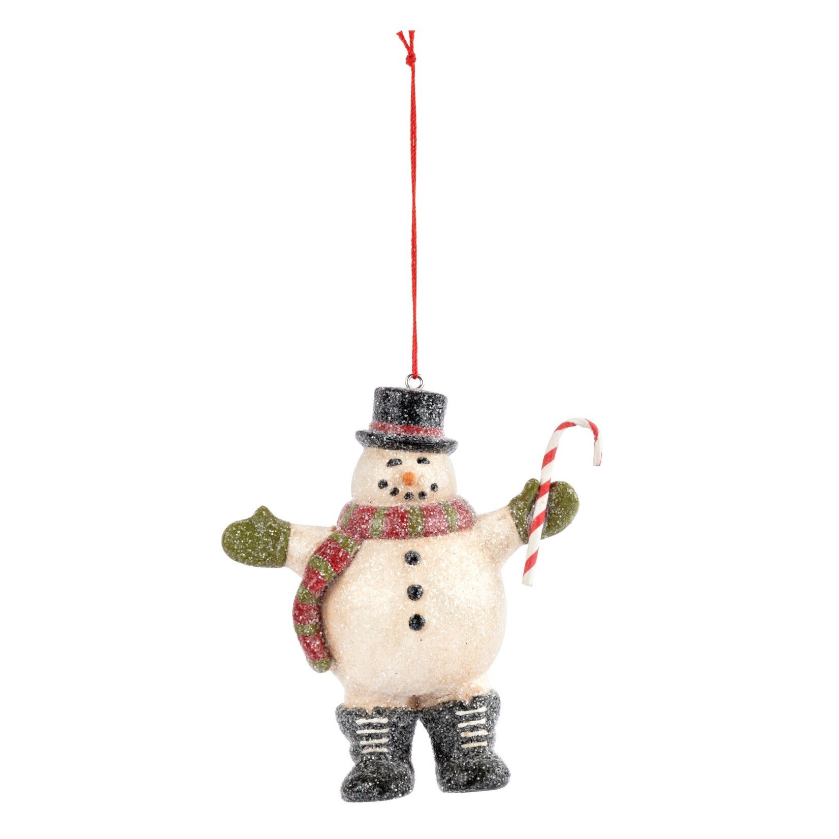 Snowman In Santa Bag Ornament