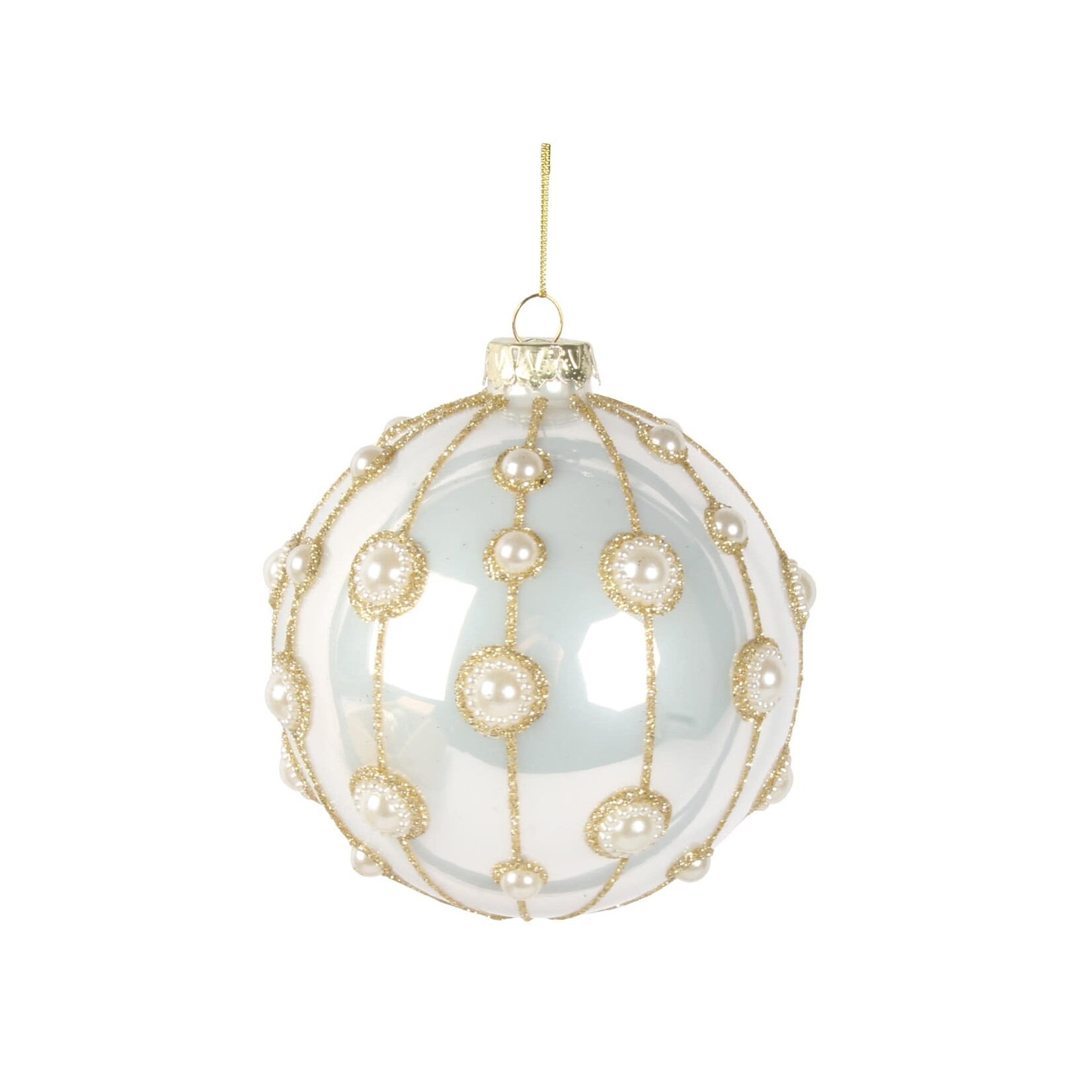 Golden Pearl Glass Ornament