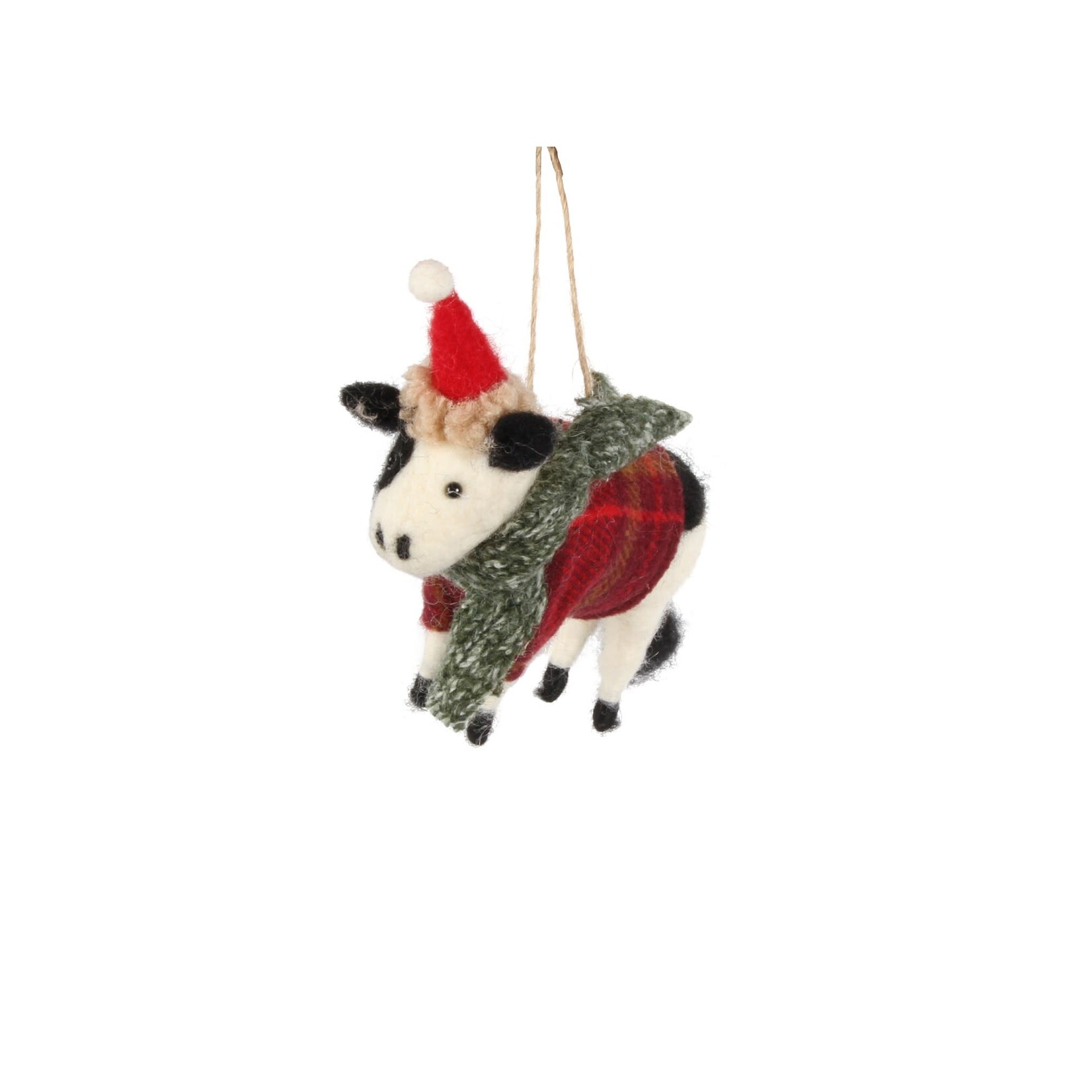 Merry Cow Felt Ornament