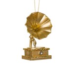 Hanging Gold Acrylic Gramophone Ornament