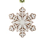 White & Brown Cloth Gingerbread Cookie Snowflake