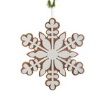 White & Brown Cloth Gingerbread Cookie Snowflake