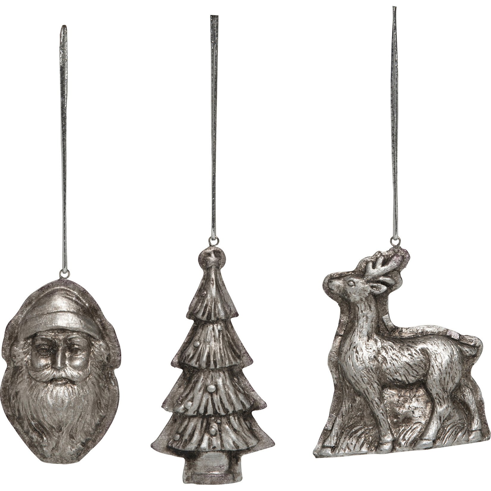 Transpac Christmas Zinc Mold Ornament