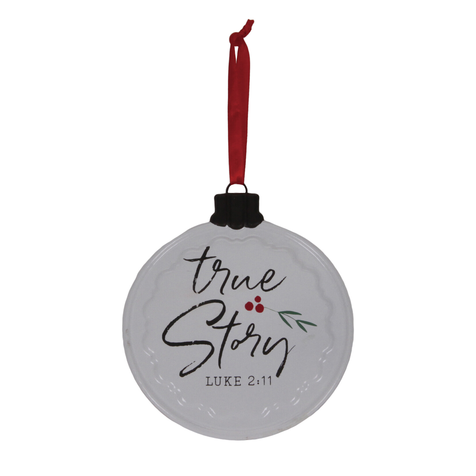 Transpac Metal True Story Ornament