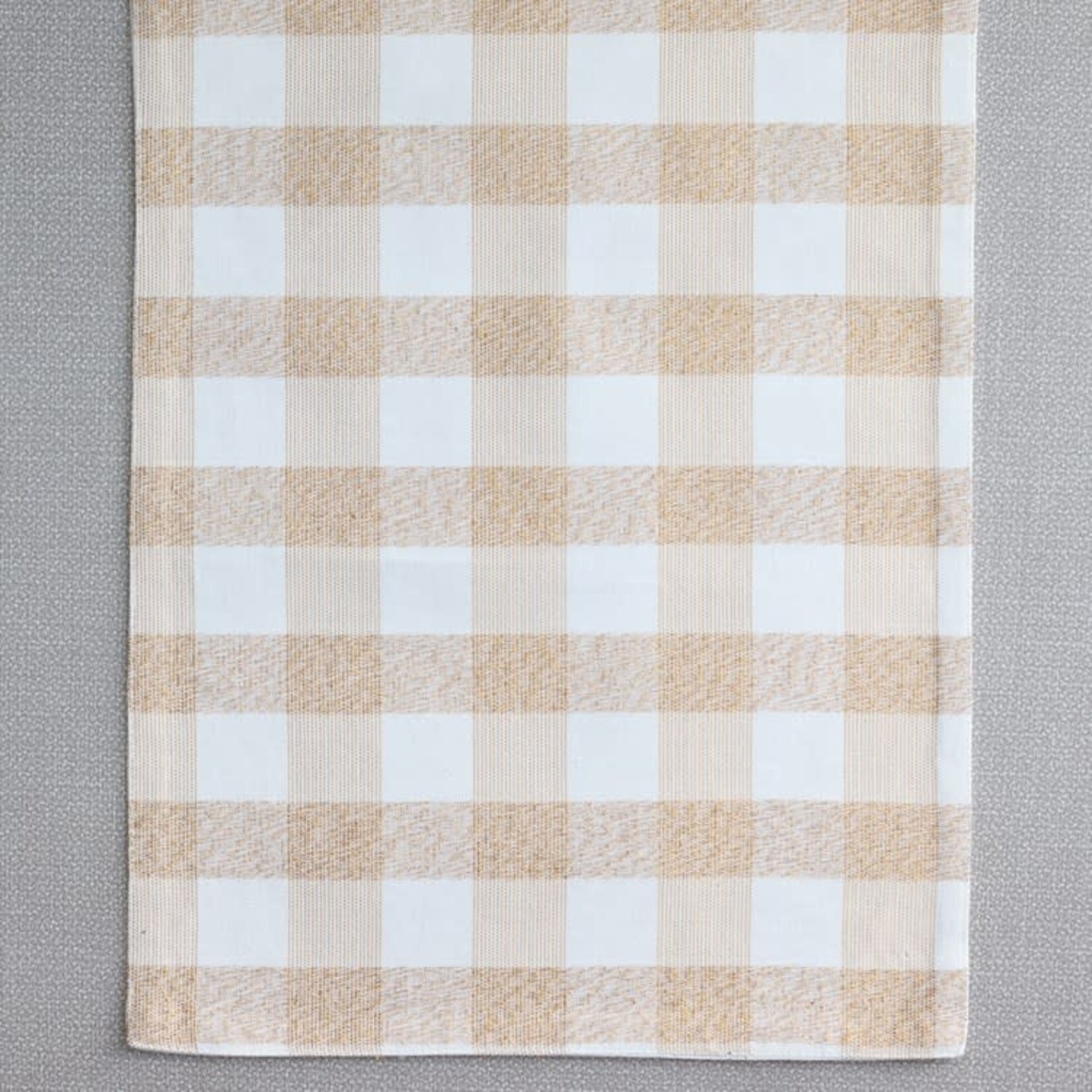 Lurex Check Table Runner - Gold