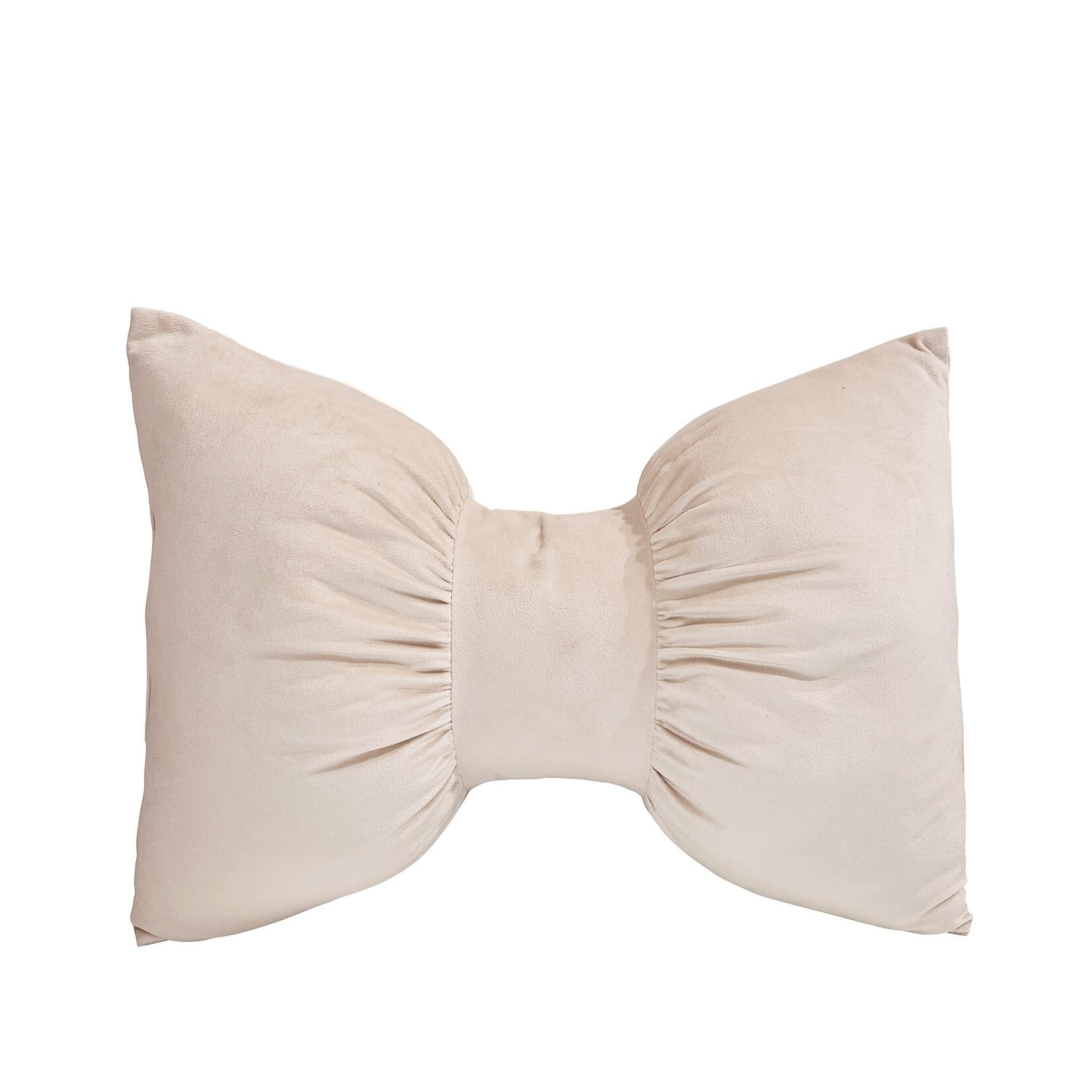 Bow Shaped Champagne Cushion