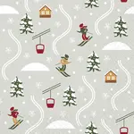 Ski Slope - Luncheon Napkin