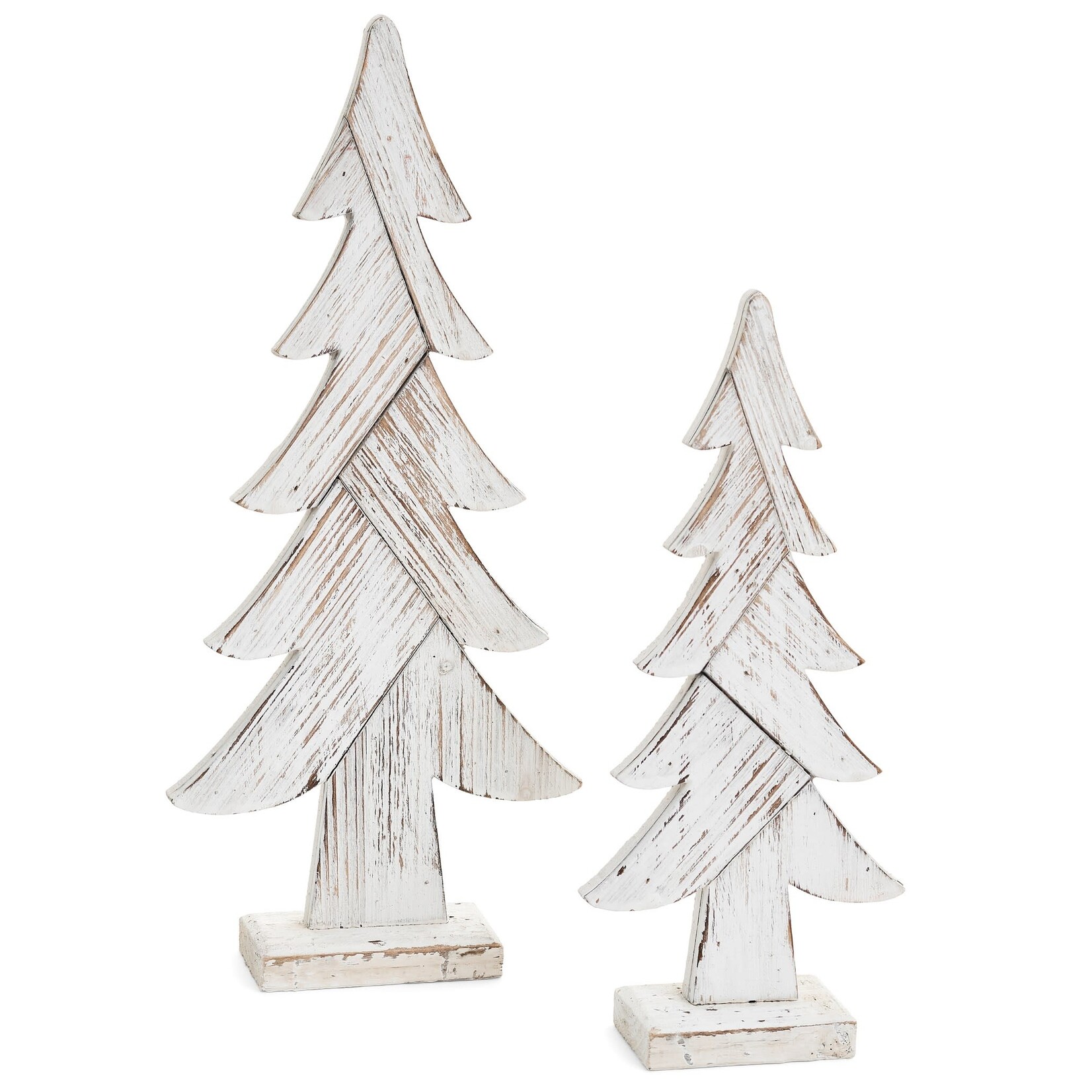 Accents De Ville White Wood Tree