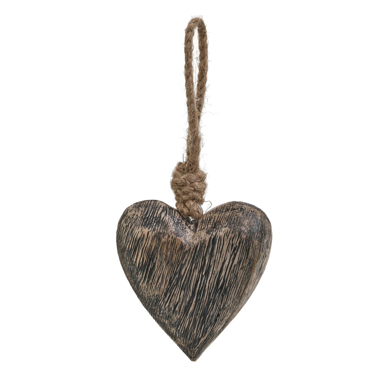 Accents De Ville Brown Mango Wood Heart Ornament