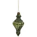 Accents De Ville Olive Green Finial Glass Ornament