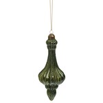 Accents De Ville Olive Green Finial Glass Ornament