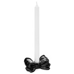 Accents De Ville Black Porcelain Bow Candle Holder
